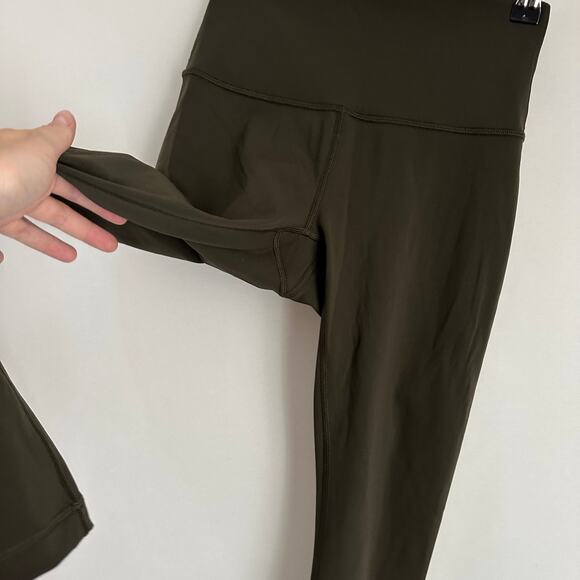 Lululemon Wunder Under Crop High Rise Full-On Luxtreme 21" Dark Olive Sz 4 - Picture 5 of 8